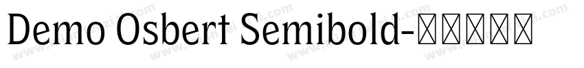 Demo Osbert Semibold字体转换